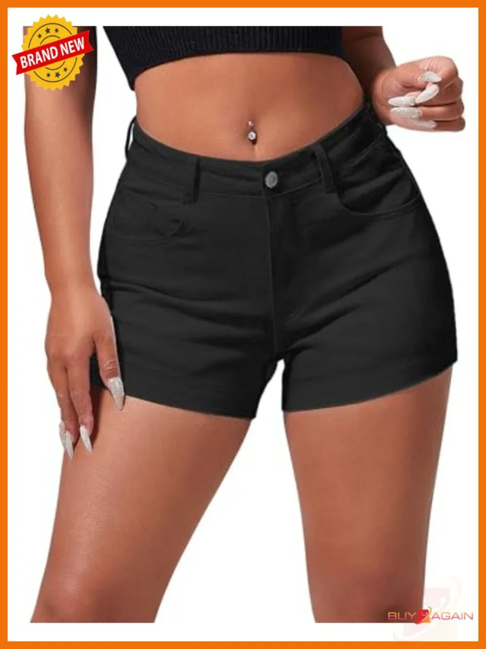 High Waisted Stretchy Denim Shorts Casual Summer Jean Shorts